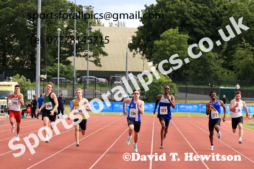 Mens Under-20s 200 metres, 2024 Northern Senior and Under-20s Track and Field Champs, Middlesbrough.  Photo: David T. Hewitson/Sports for All Pics